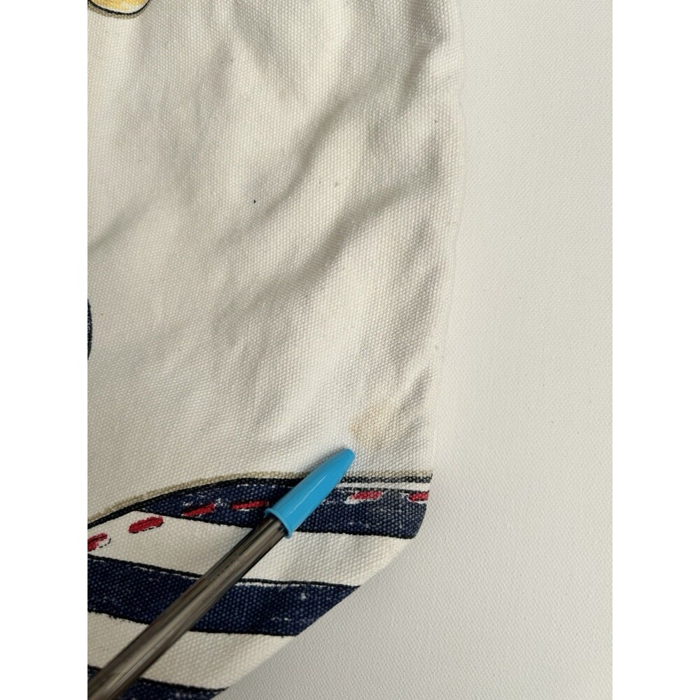 BRIGHTON Nautical Beach Canvas Shopper Tote Bag Red/White/Blue Anchor Sailboat - Picture 5 of 13